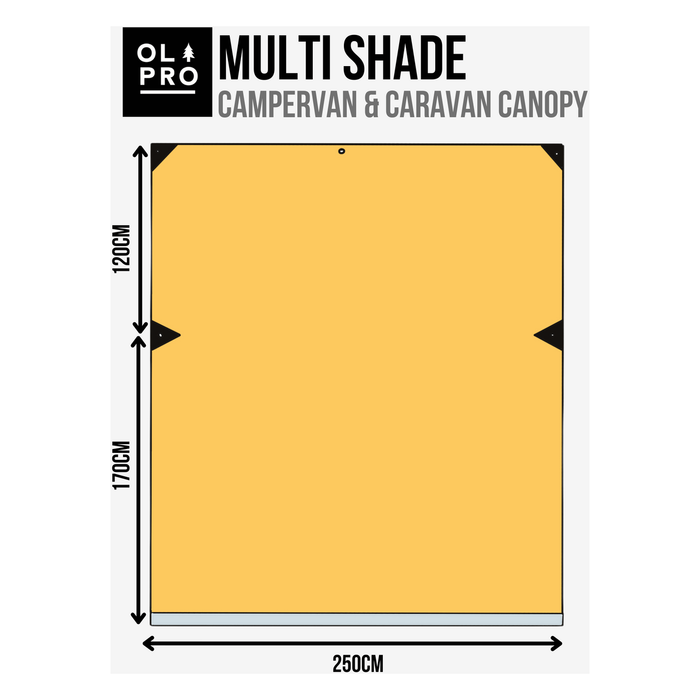 Olpro Rectangle Canopy/Shade (Orange l) - Olpro - My Roof Tent