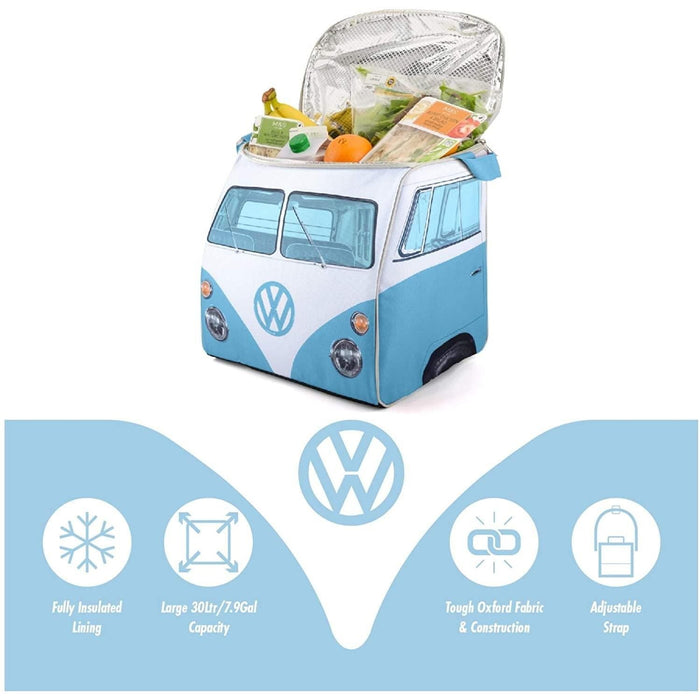VW Volkswagen Campervan Blue 30L Insulated Coolbag Ice Cool Bag Cooler - VW - My Roof Tent