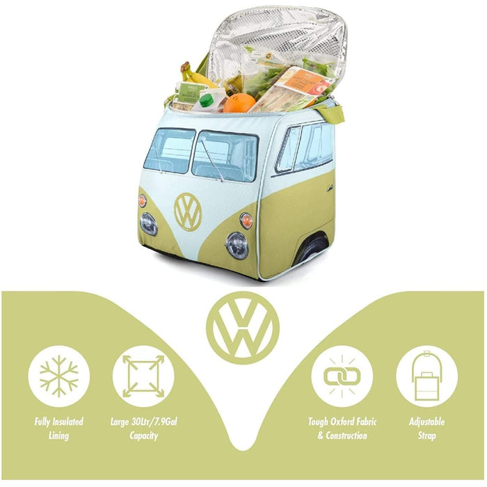 VW Volkswagen Campervan Green 30L Insulated Coolbag Ice Cool Bag Cooler - VW - My Roof Tent